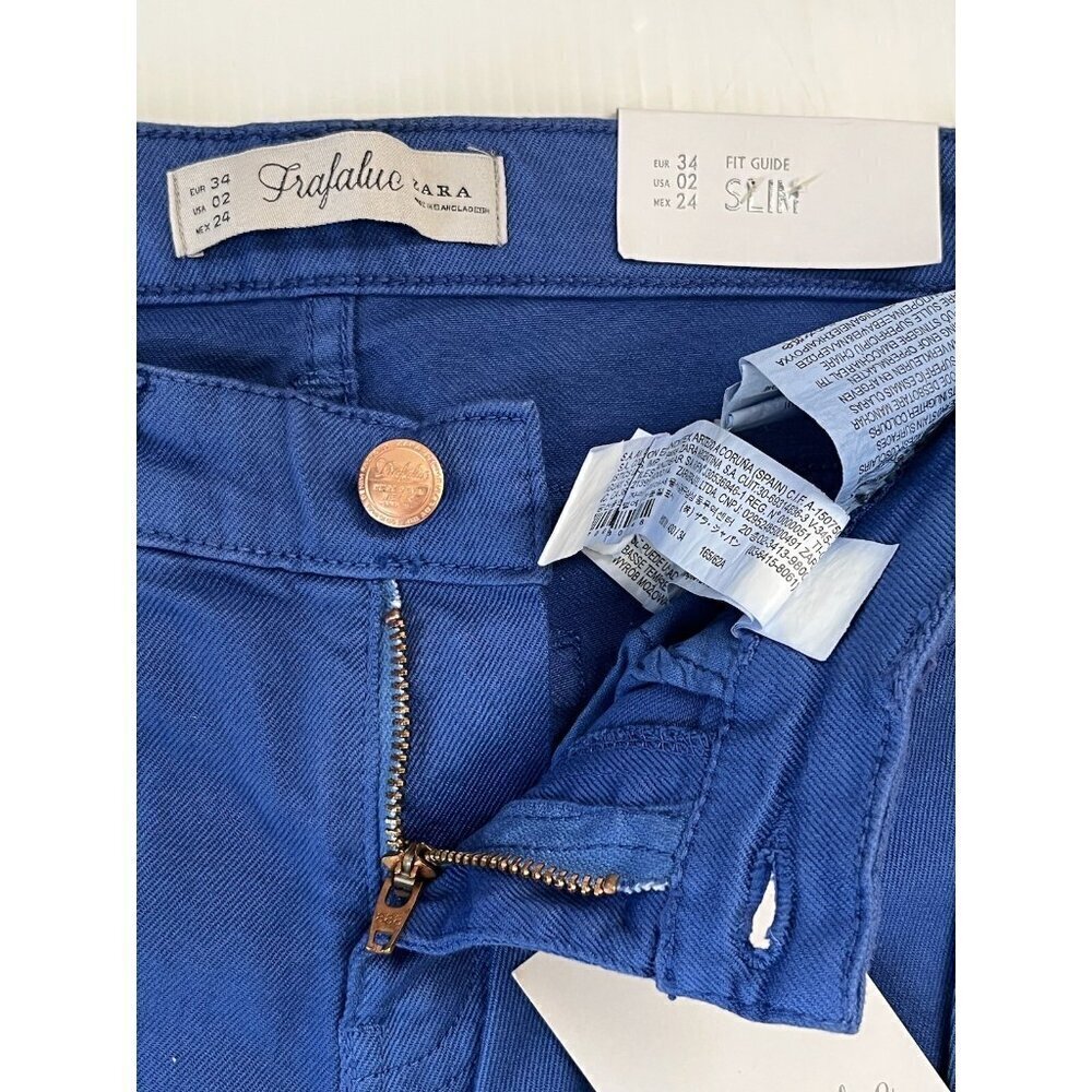 Zara Trafaluc Women's Blue Denim Slim Skinny Jeans Size 2 US - Picture 8 of 15